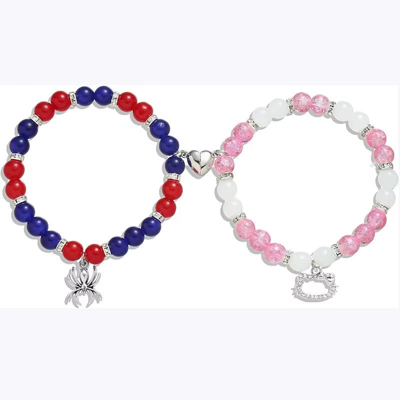 Spider Friendship Bracelets Matching Bracelets for Couples Best Friends Bff Spider Bracelet Jewelry Gifts for Women Teen Girls