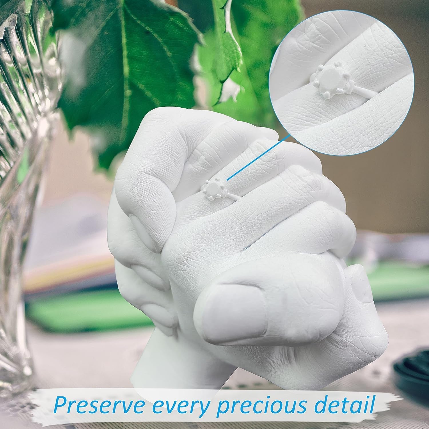 Family Hand Casting Kit Couples & Hand Moulding Kit Couples for Holiday Activities, Hand Mold Kits for Adults, Child, Wedding, Friends, Plaster Hand Mold Casting Kit by